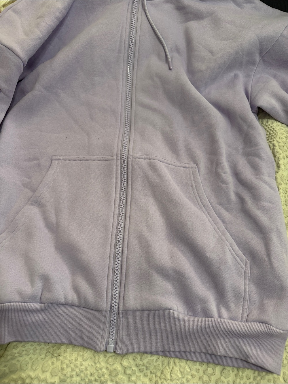 Lilac Zip-Up Hoodie with Comfrt Logo Airplane Mode Zip up Hoodie - Picture 7 of 10